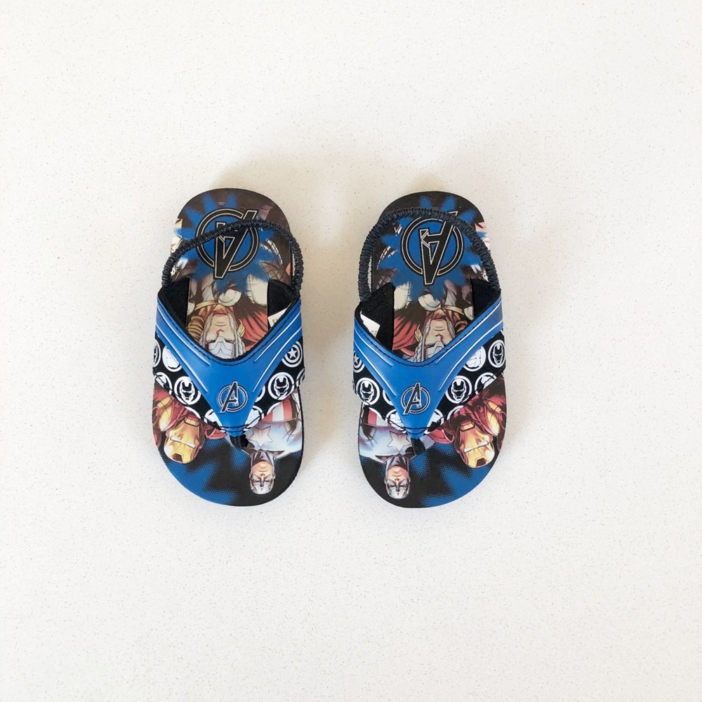 NWOT Avengers Flip Flops